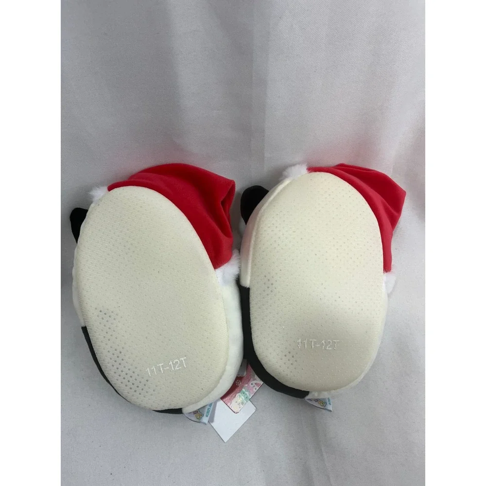 Squishmallows Cam the Cat Santa‎ Hat Christmas Slippers Kids 11/12 Off-White New